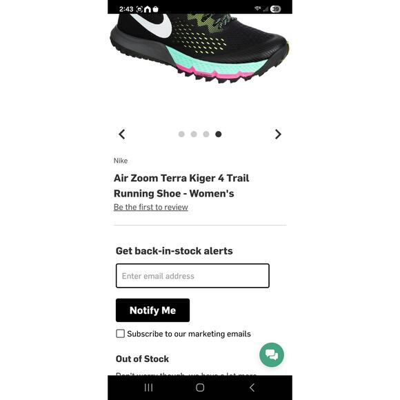 Nike Air Zoom Terra Kiger 4 Trail Running Shoes Size 6 Blue Coral Lightweight - Picture 7 of 11